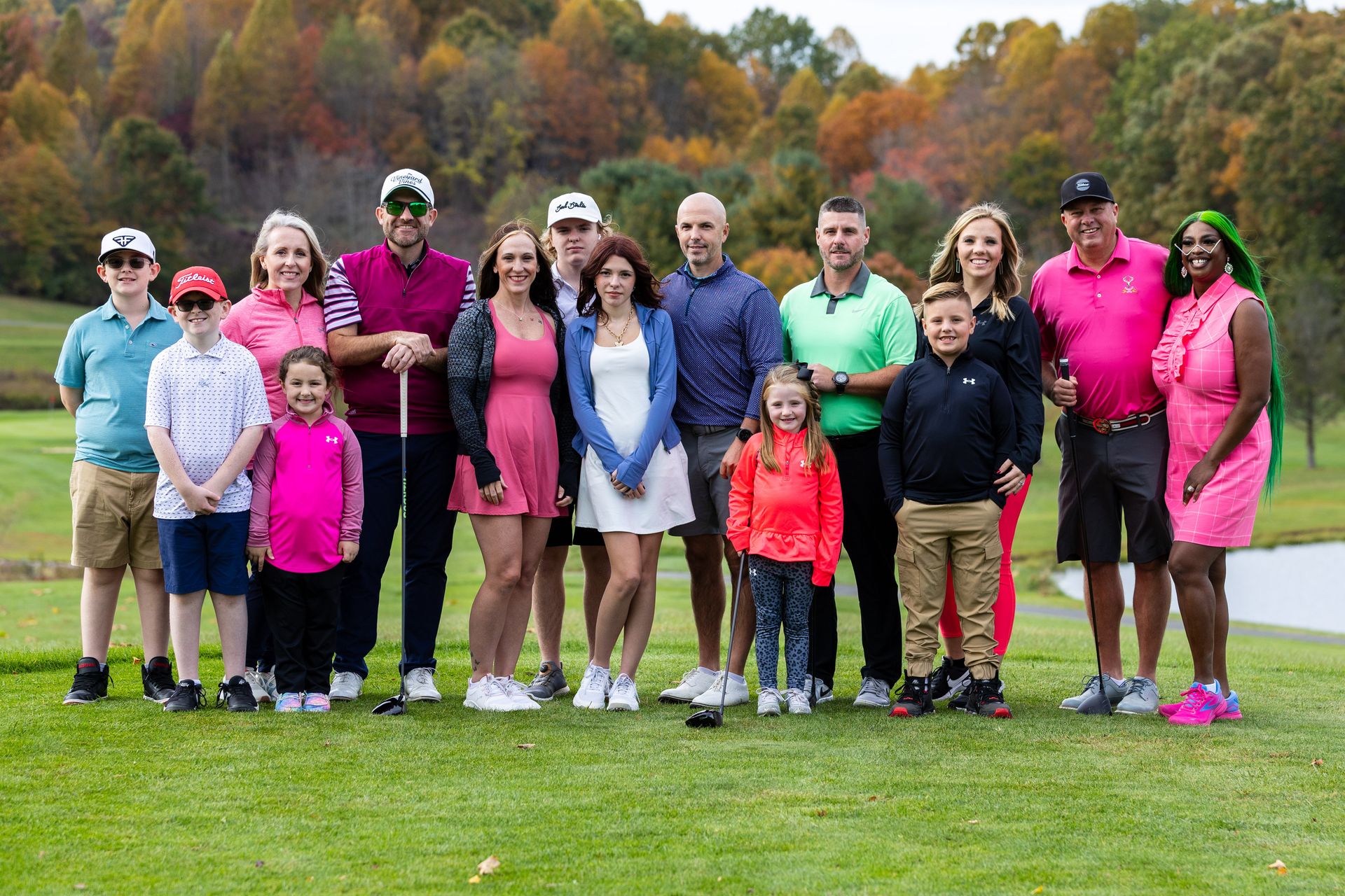 A group of smiling golfers